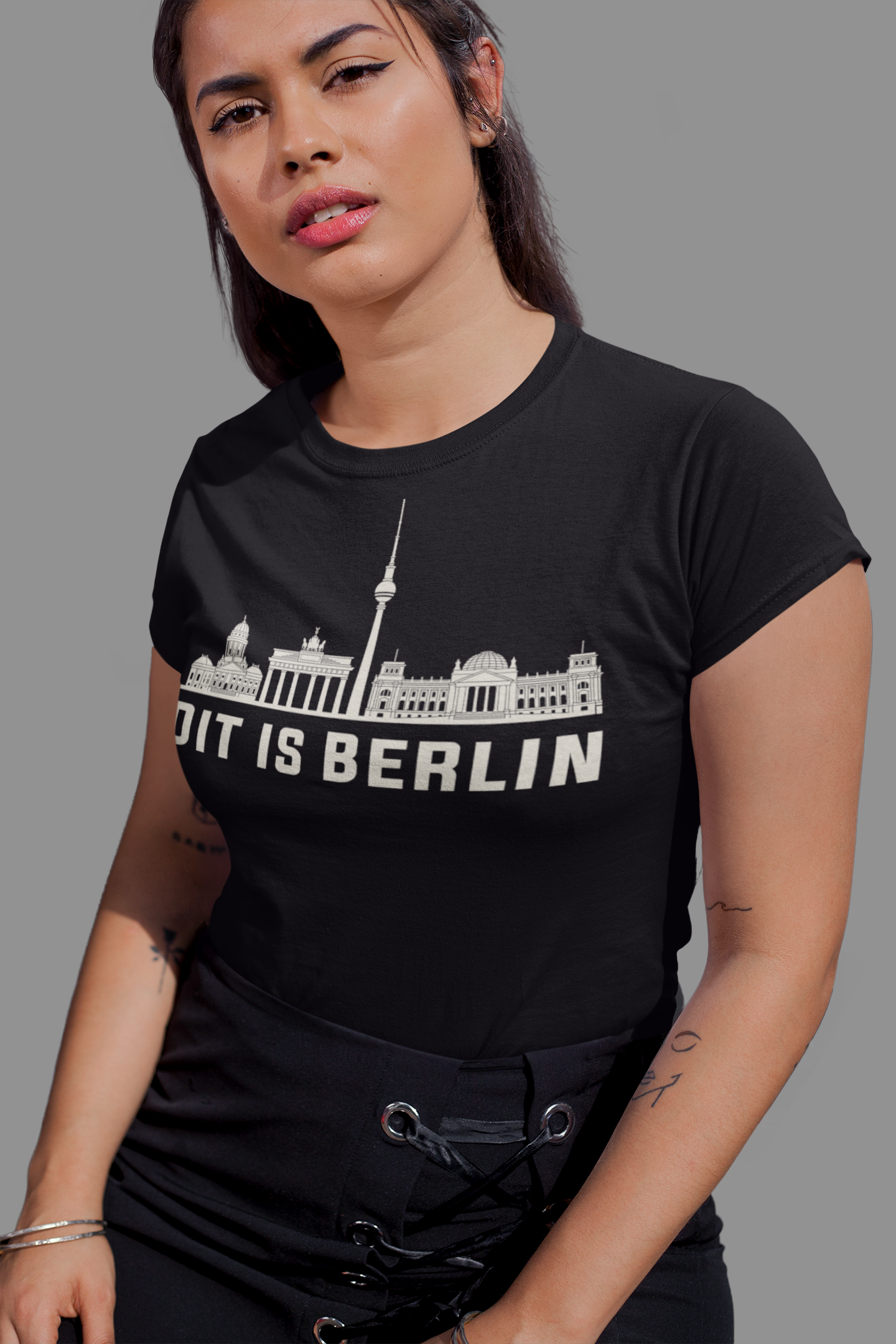 Berlin Herzschlag – „Dit is Berlin“ Skyline Bio Damen-Shirt