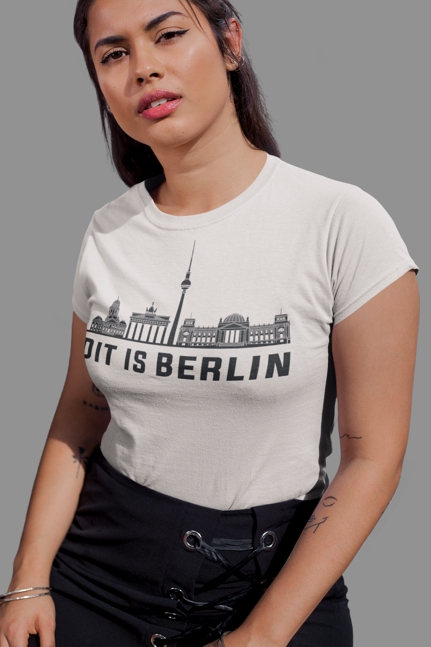 Berlin Herzschlag – „Dit is Berlin“ Skyline Bio Damen-Shirt