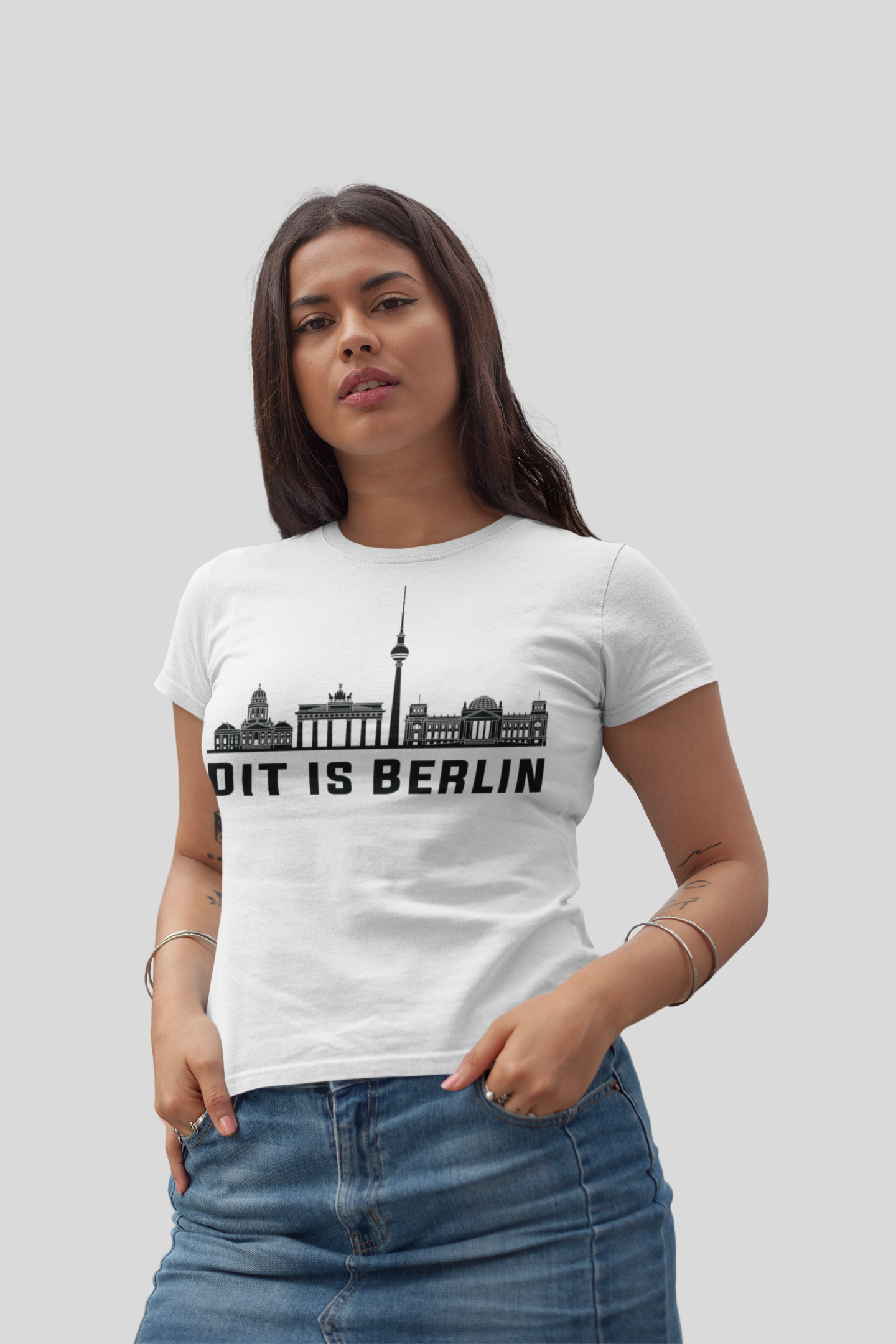 Berlin Herzschlag – „Dit is Berlin“ Skyline Bio Damen-Shirt