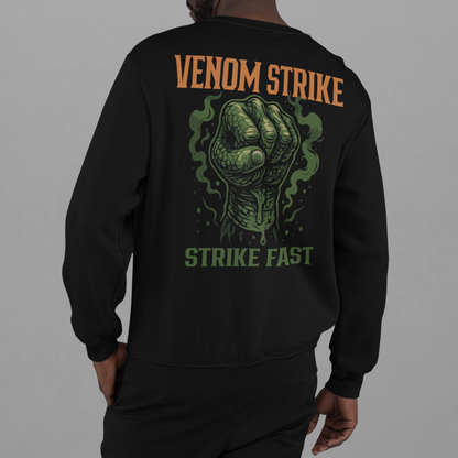 venom strike sweatshirt – snake power strike fast graphic