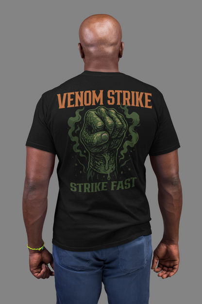 venom strike t-shirt – snake power strike fast graphic