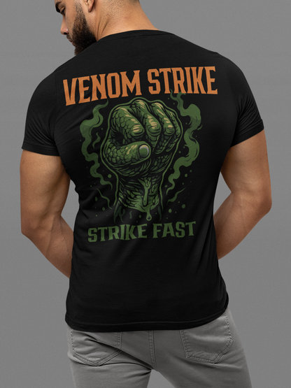 venom strike t-shirt – snake power strike fast graphic