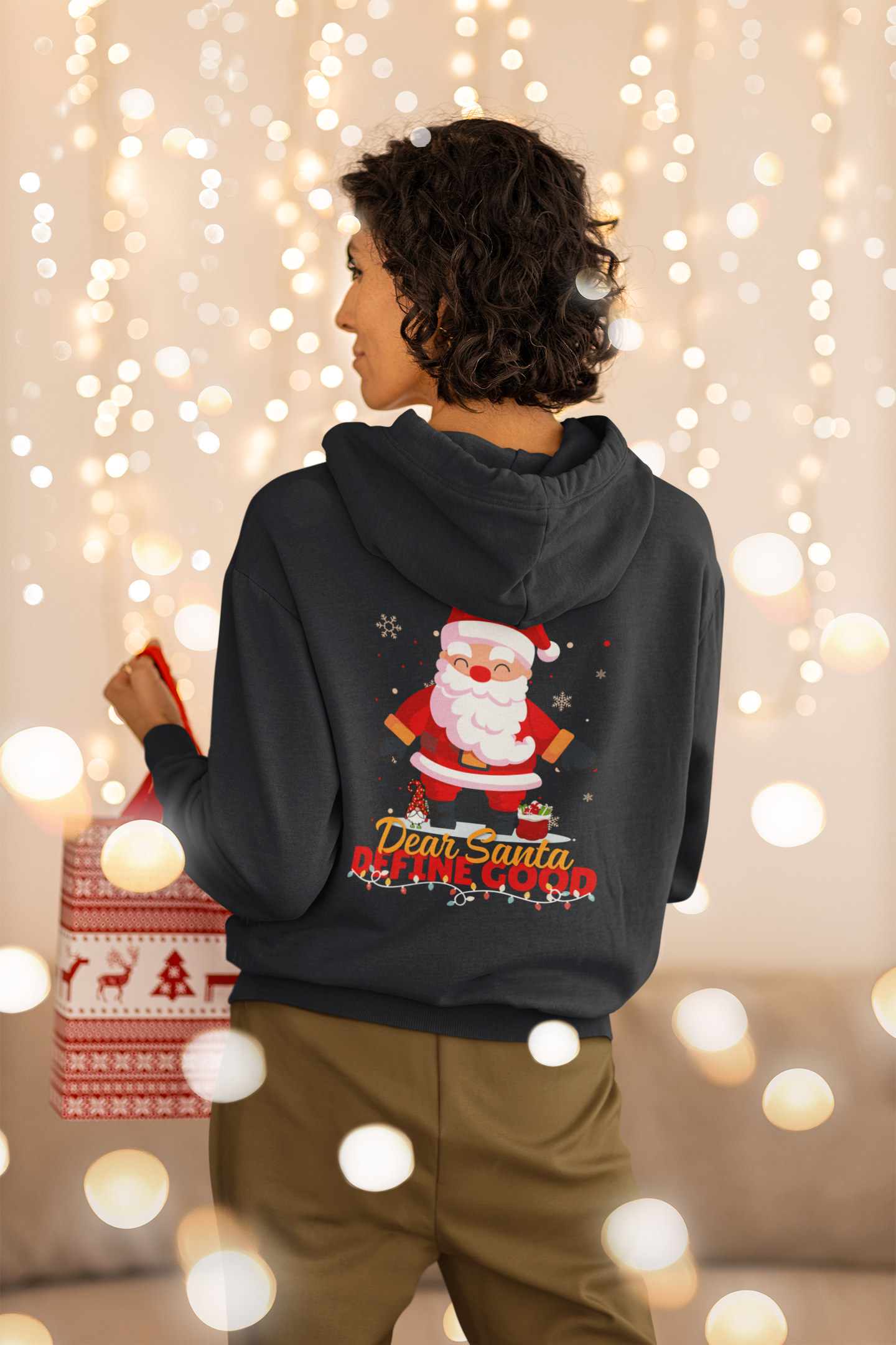 Dear Santa Define Good Hoodie - Funny Santa Christmas Sweater | premium unisex hoodie