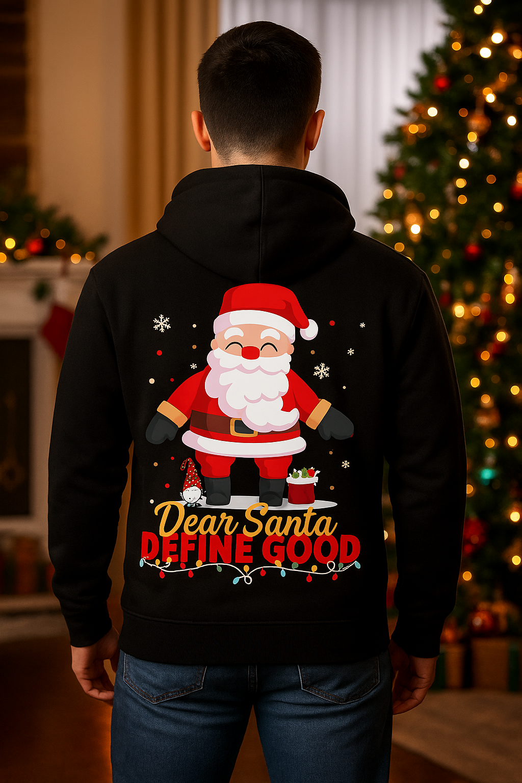 Dear Santa Define Good Hoodie - Funny Santa Christmas Sweater | premium unisex hoodie