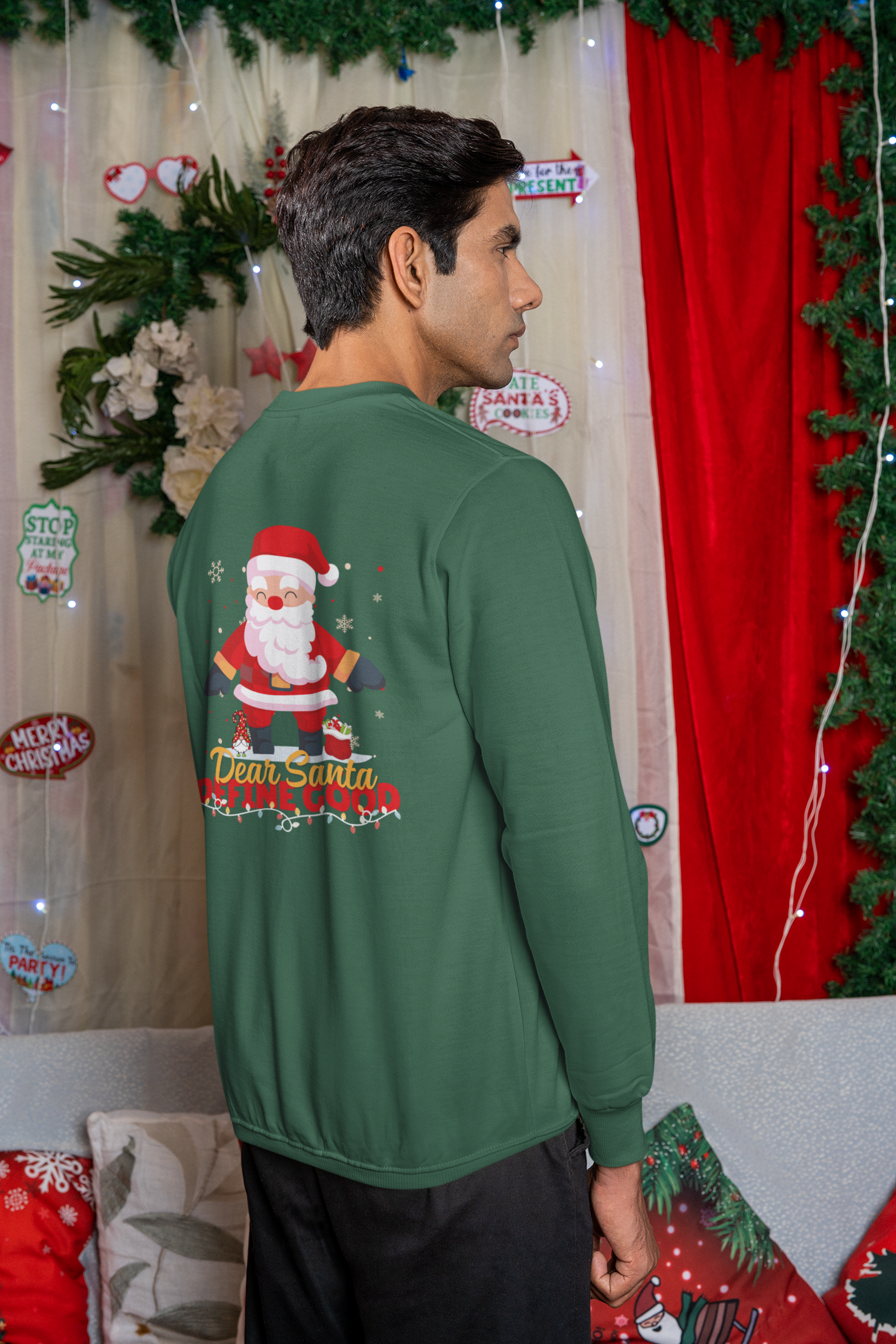 Dear Santa Define Good Sweatshirt – witziger Santa Weihnachtspullover | premium unisex sweatshirt