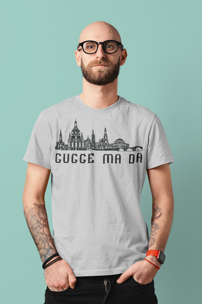 Elbflorenz Pracht: Das „Gugge ma da“ Dresden Skyline Bio-Shirt