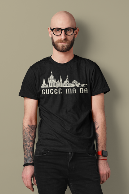 Elbflorenz Pracht: Das „Gugge ma da“ Dresden Skyline Bio-Shirt