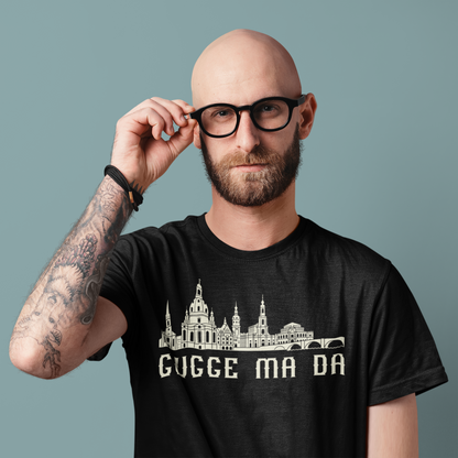 Elbflorenz Pracht: Das „Gugge ma da“ Dresden Skyline Bio-Shirt