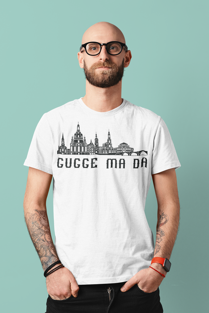 Elbflorenz Pracht: Das „Gugge ma da“ Dresden Skyline Bio-Shirt
