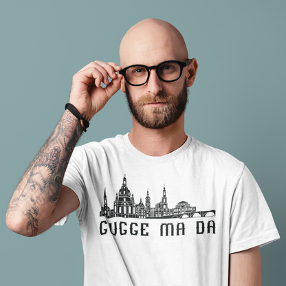 Elbflorenz Pracht: Das „Gugge ma da“ Dresden Skyline Bio-Shirt