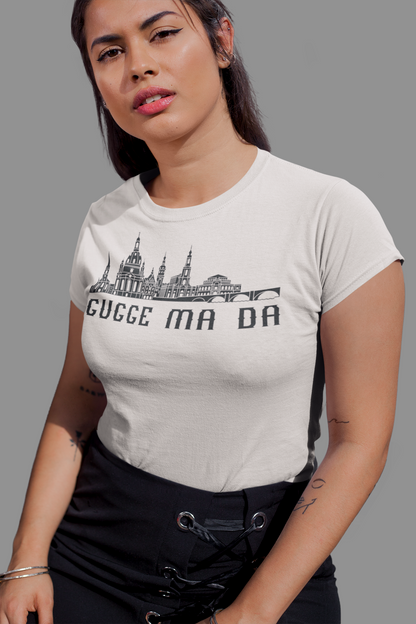 Elbflorenz Gefühl – „Gugge ma da“ Dresden Skyline Bio Damen-Shirt