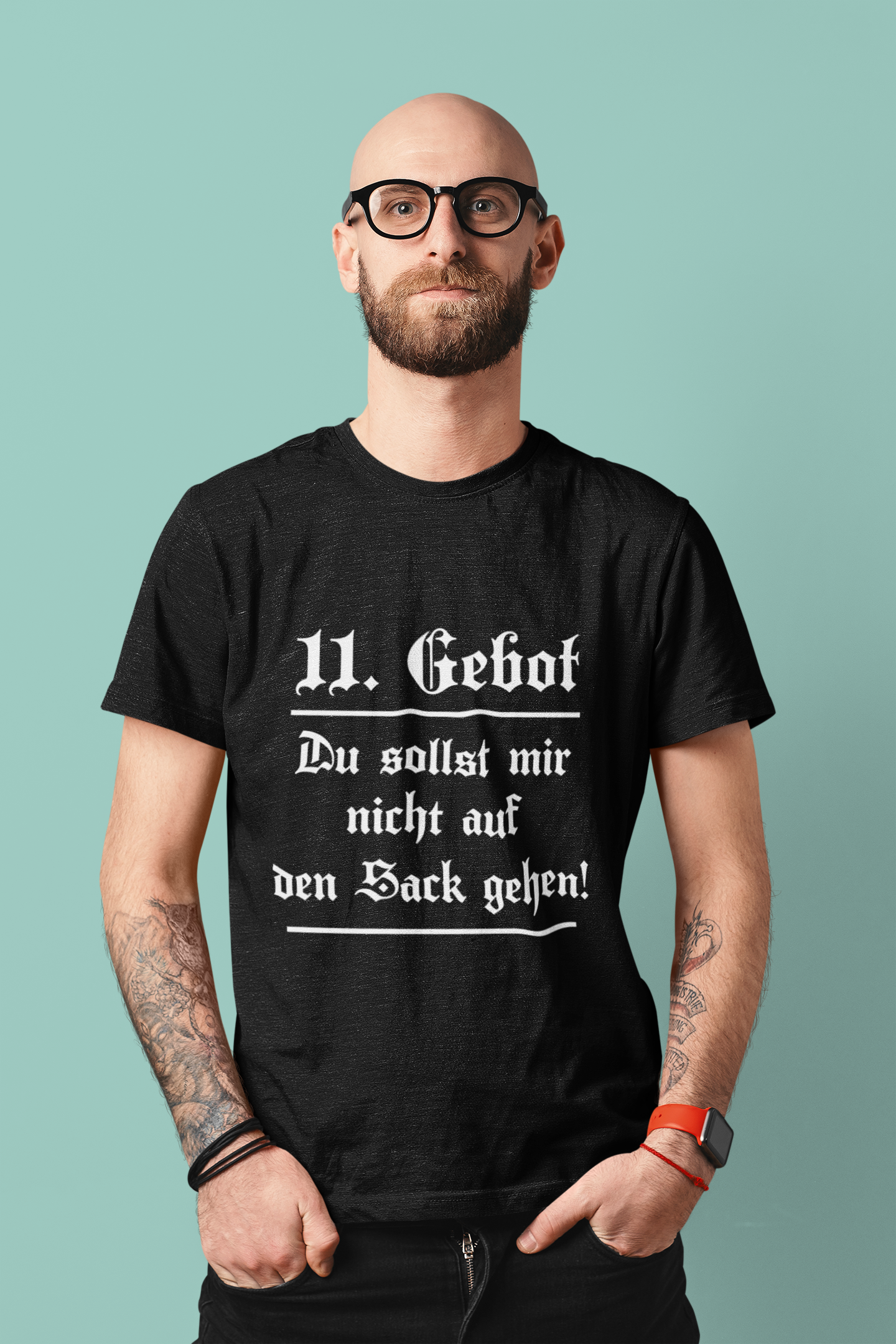 11. Gebot T-Shirt  „Du sollst mir nicht auf den Sack gehen“ Organic T-Shirt