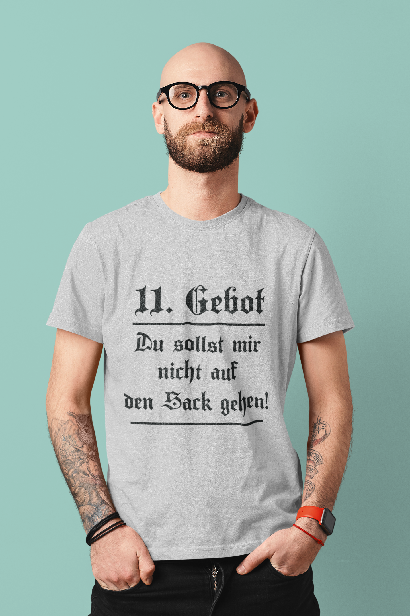 11. Gebot T-Shirt  „Du sollst mir nicht auf den Sack gehen“ Organic T-Shirt