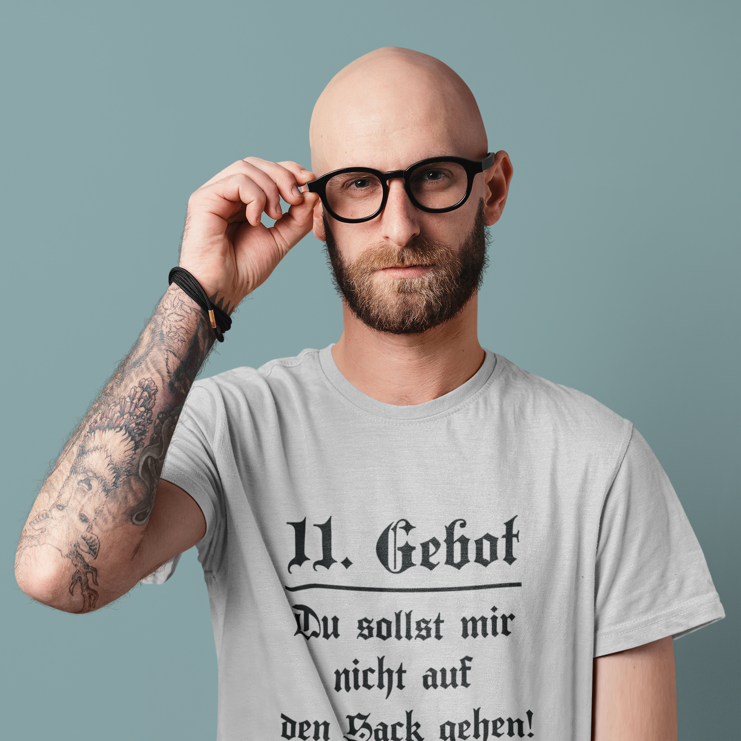 11. Gebot T-Shirt  „Du sollst mir nicht auf den Sack gehen“ Organic T-Shirt