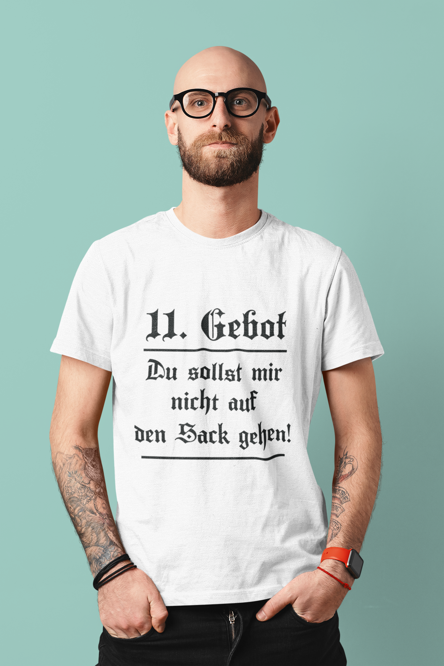 11. Gebot T-Shirt  „Du sollst mir nicht auf den Sack gehen“ Organic T-Shirt