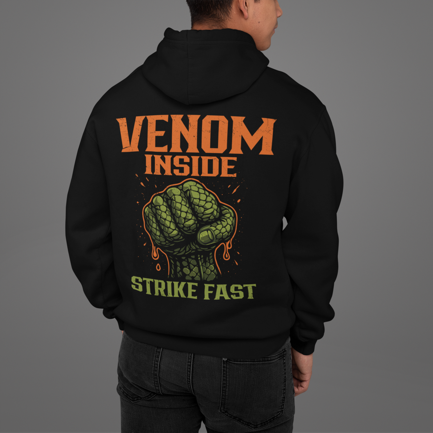 venom inside hoodie – strike fast snake fist graphic