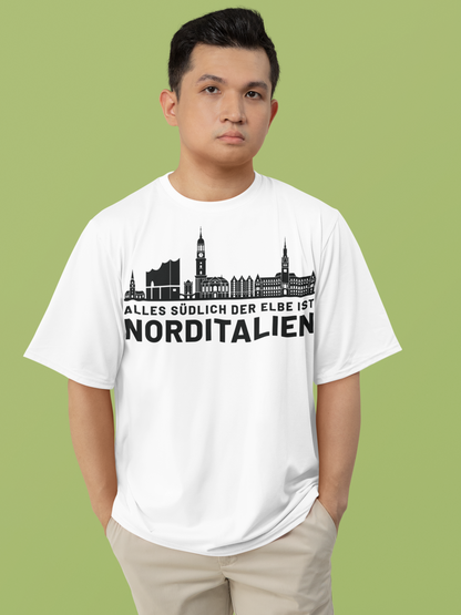 Heimat im Herzen: Das Hamburg Skyline Bio-Shirt