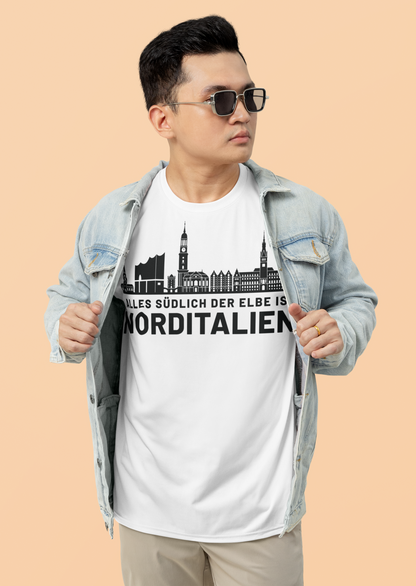 Heimat im Herzen: Das Hamburg Skyline Bio-Shirt