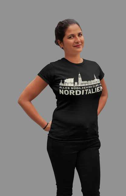 Hamburger Seele – Das Hamburg Skyline Bio Damen-Shirt