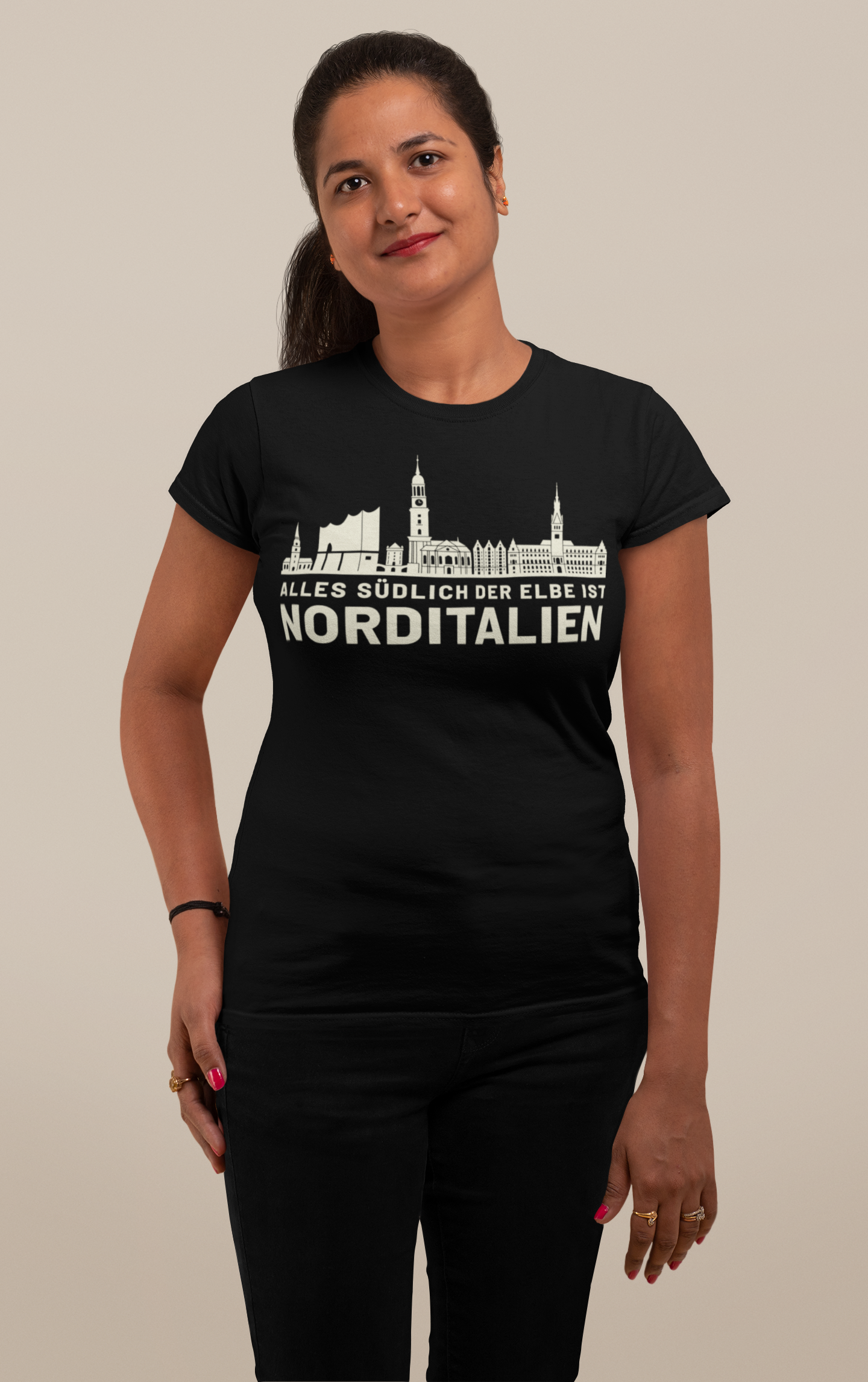 Hamburger Seele – Das Hamburg Skyline Bio Damen-Shirt