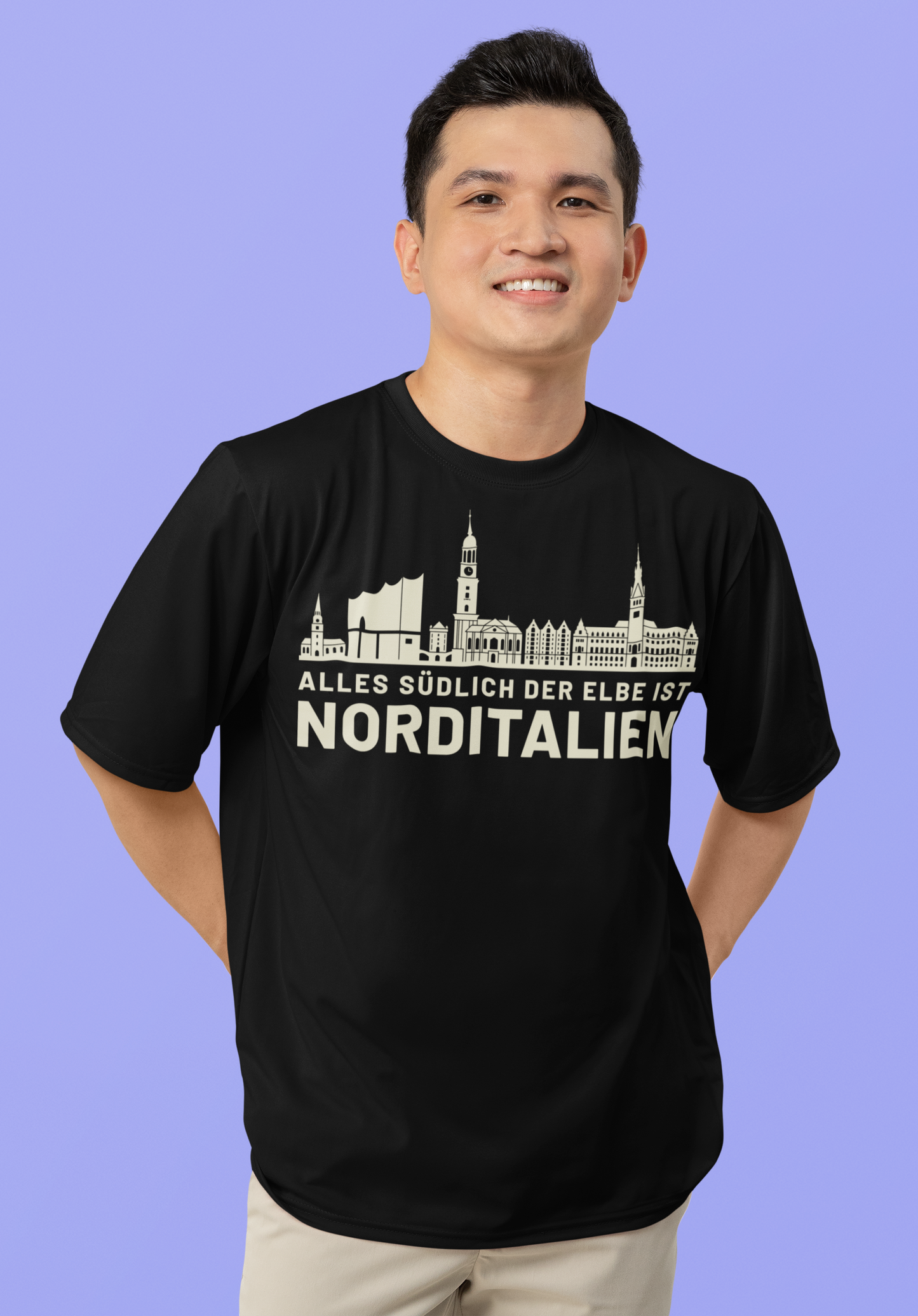 Heimat im Herzen: Das Hamburg Skyline Bio-Shirt