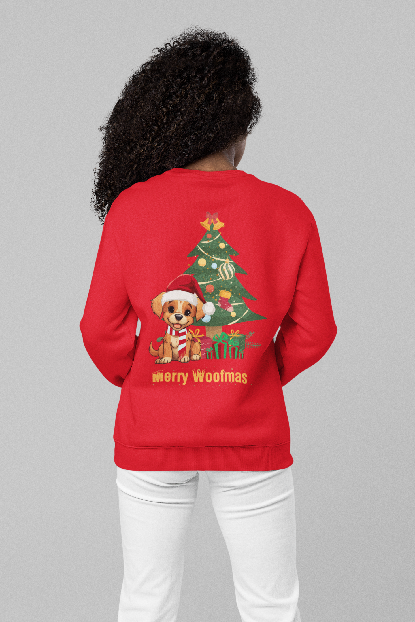 Merry Woofmas Sweatshirt - Dog Christmas Sweater for Pet Lovers | premium unisex sweatshirt