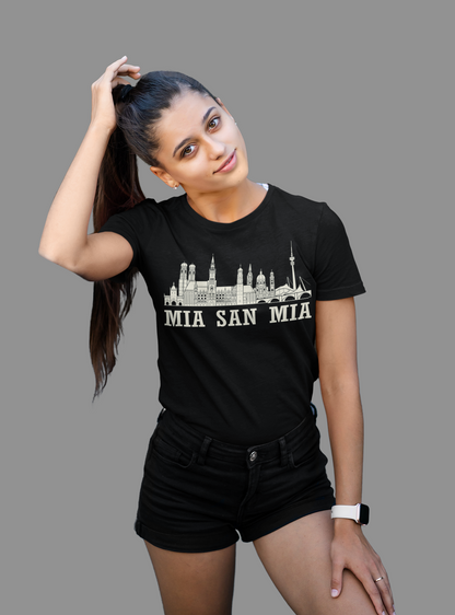 Minga Liebe – „Mia san Mia“ Skyline Bio Damen-Shirt