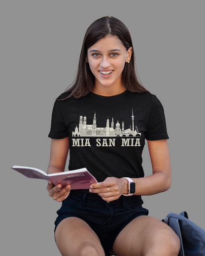 Minga Liebe – „Mia san Mia“ Skyline Bio Damen-Shirt