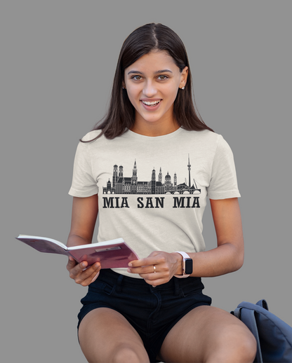Minga Liebe – „Mia san Mia“ Skyline Bio Damen-Shirt