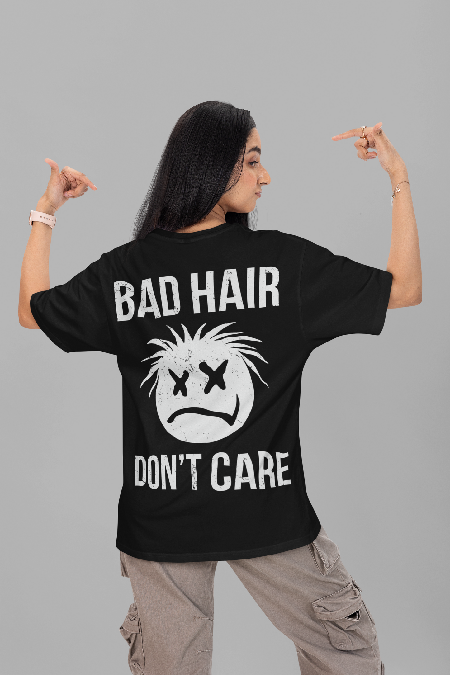 BAD HAIR – DON'T CARE – T-Shirt