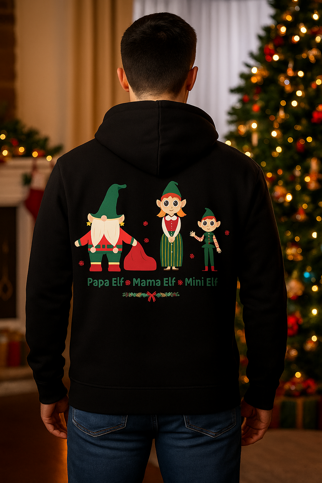 Elf Family Hoodie – Süßer Familien Weihnachtspullover | premium unisex hoodie