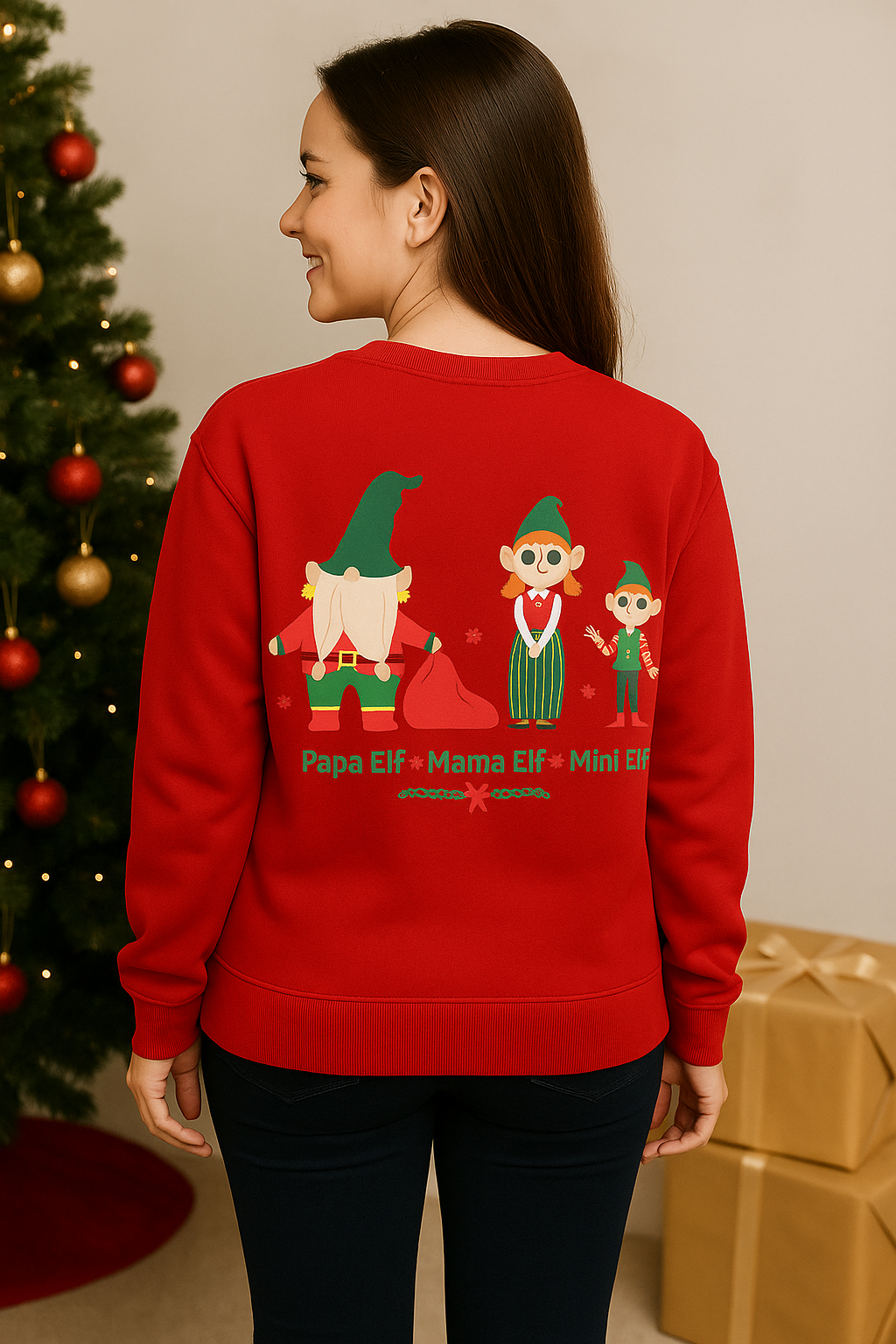 Elf Family Sweatshirt – Süßer Familien Weihnachtspullover | premium unisex sweatshirt