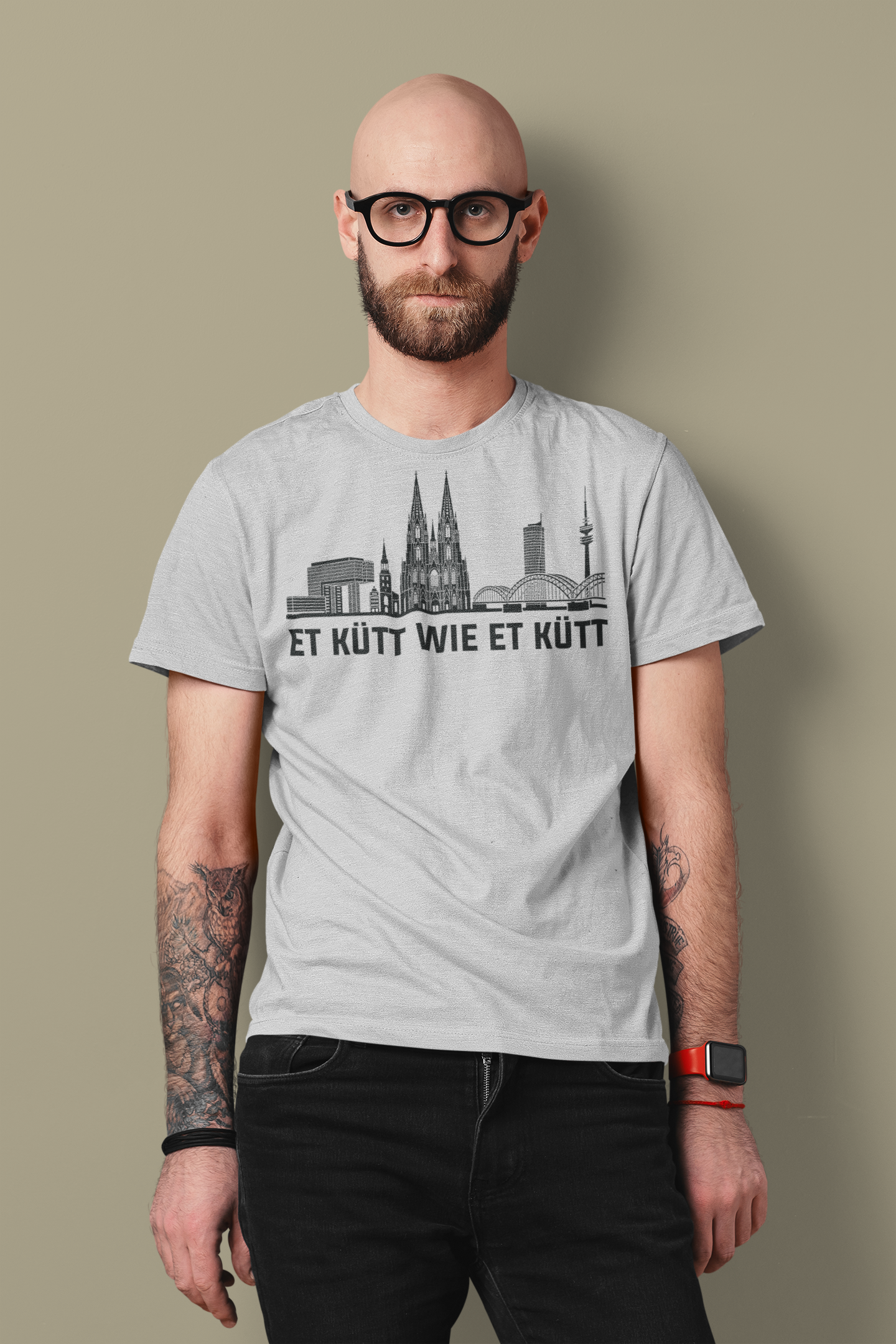 Kölner Seele: Das „Et kütt wie et kütt“ Skyline Bio-Shirt