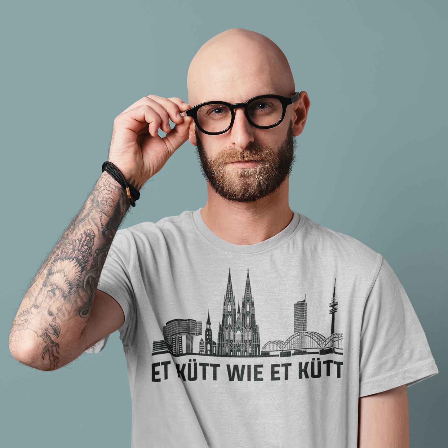 Kölner Seele: Das „Et kütt wie et kütt“ Skyline Bio-Shirt
