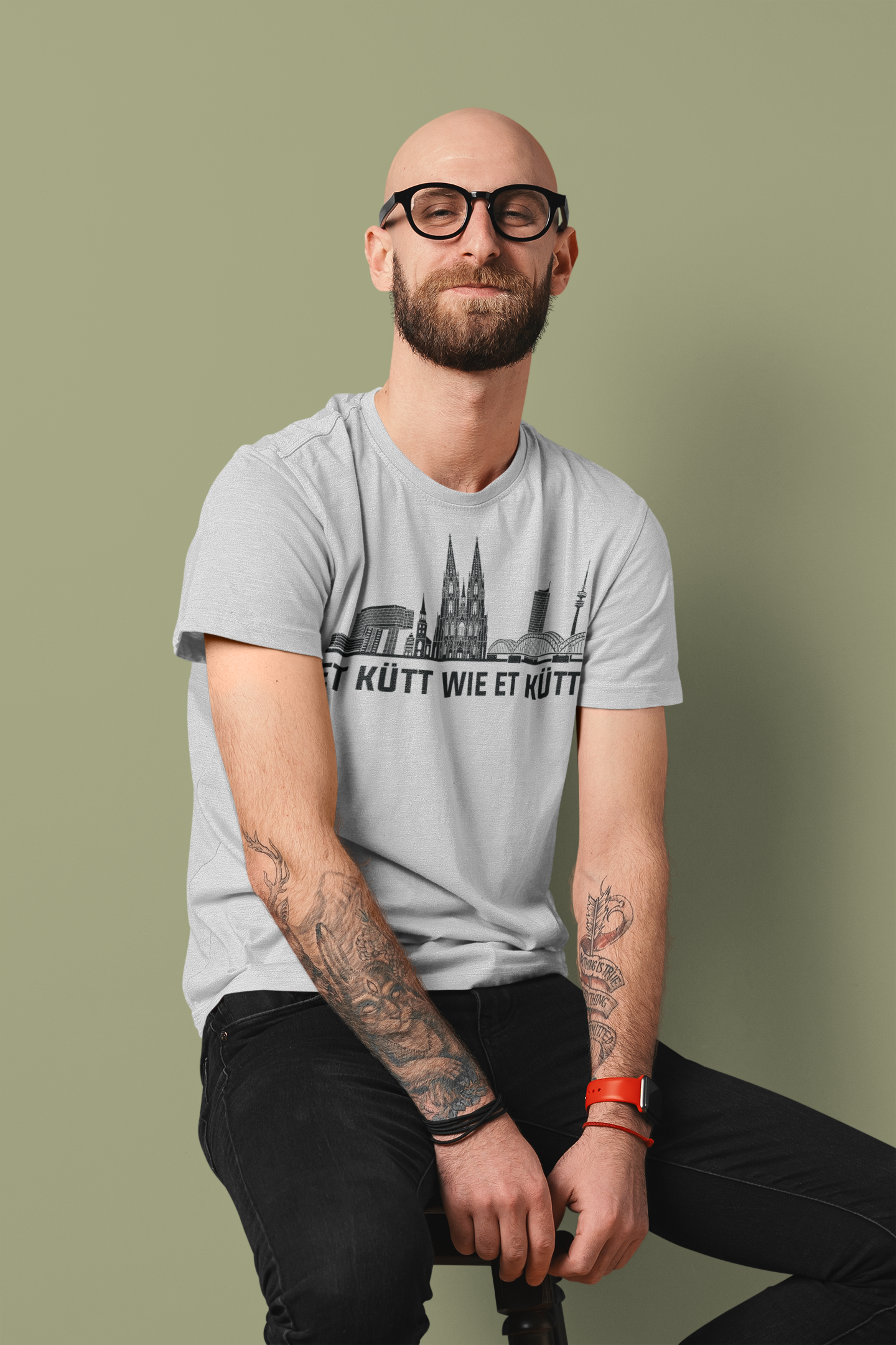 Kölner Seele: Das „Et kütt wie et kütt“ Skyline Bio-Shirt