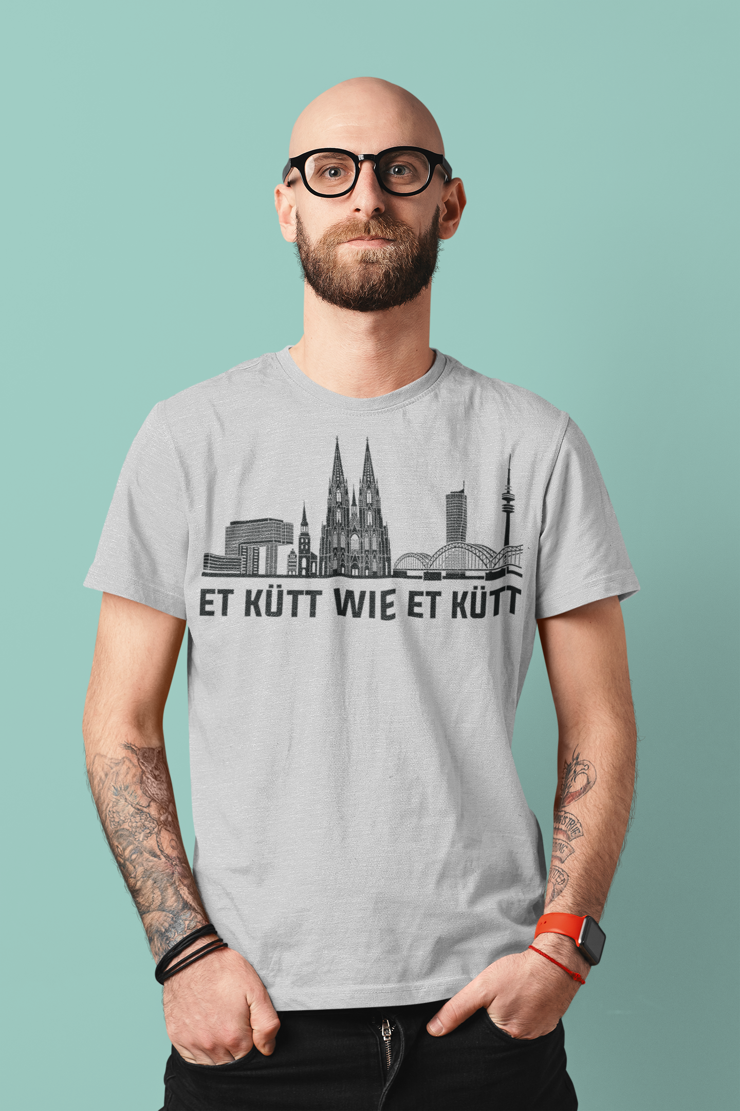 Kölner Seele: Das „Et kütt wie et kütt“ Skyline Bio-Shirt