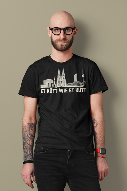 Kölner Seele: Das „Et kütt wie et kütt“ Skyline Bio-Shirt