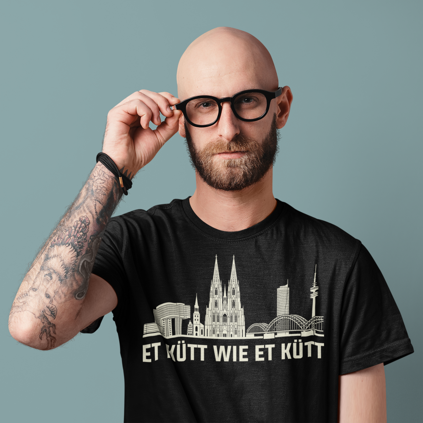 Kölner Seele: Das „Et kütt wie et kütt“ Skyline Bio-Shirt