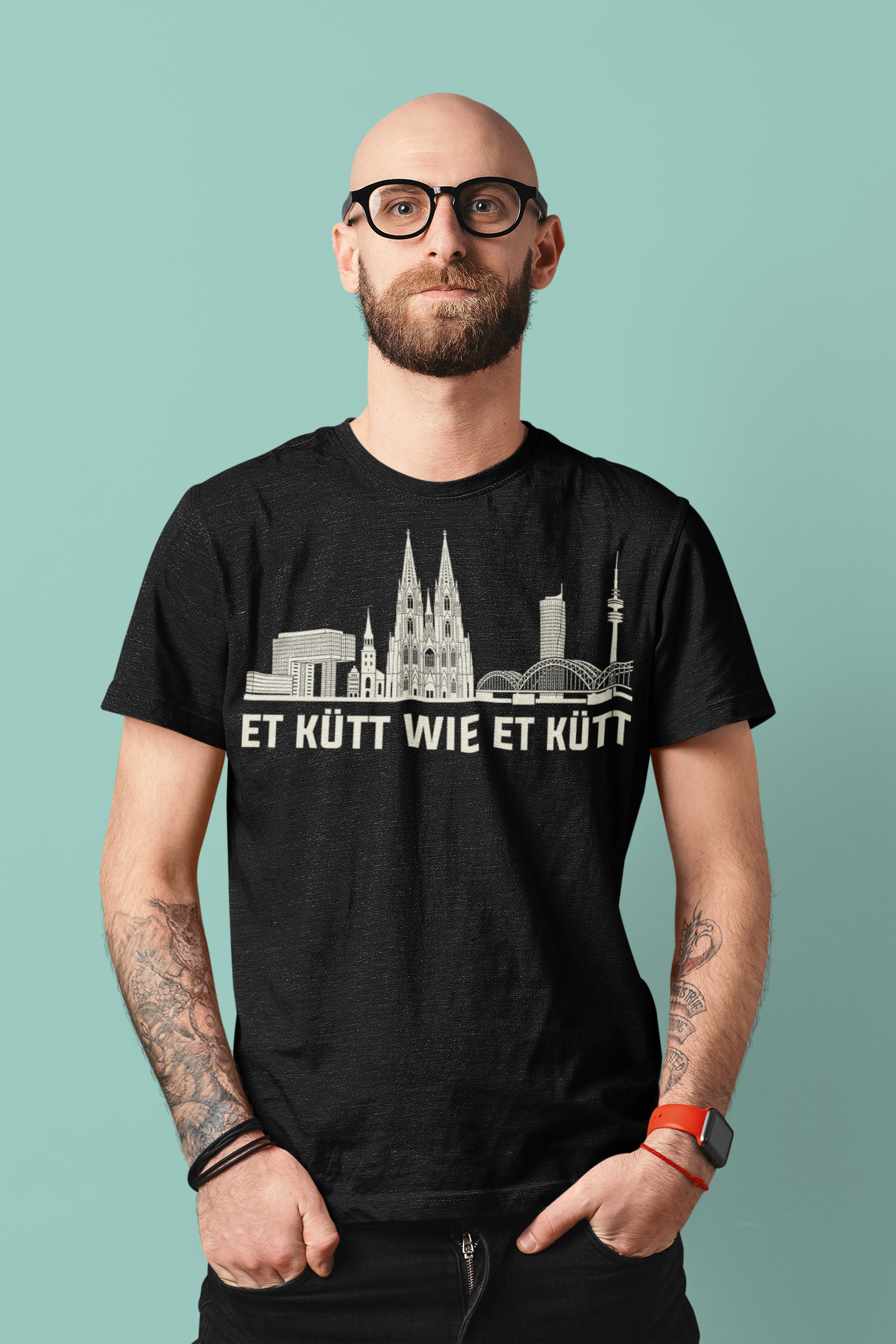 Kölner Seele: Das „Et kütt wie et kütt“ Skyline Bio-Shirt