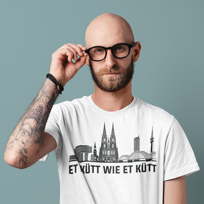 Kölner Seele: Das „Et kütt wie et kütt“ Skyline Bio-Shirt
