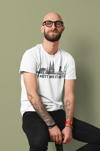 Kölner Seele: Das „Et kütt wie et kütt“ Skyline Bio-Shirt