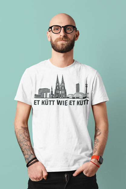 Kölner Seele: Das „Et kütt wie et kütt“ Skyline Bio-Shirt