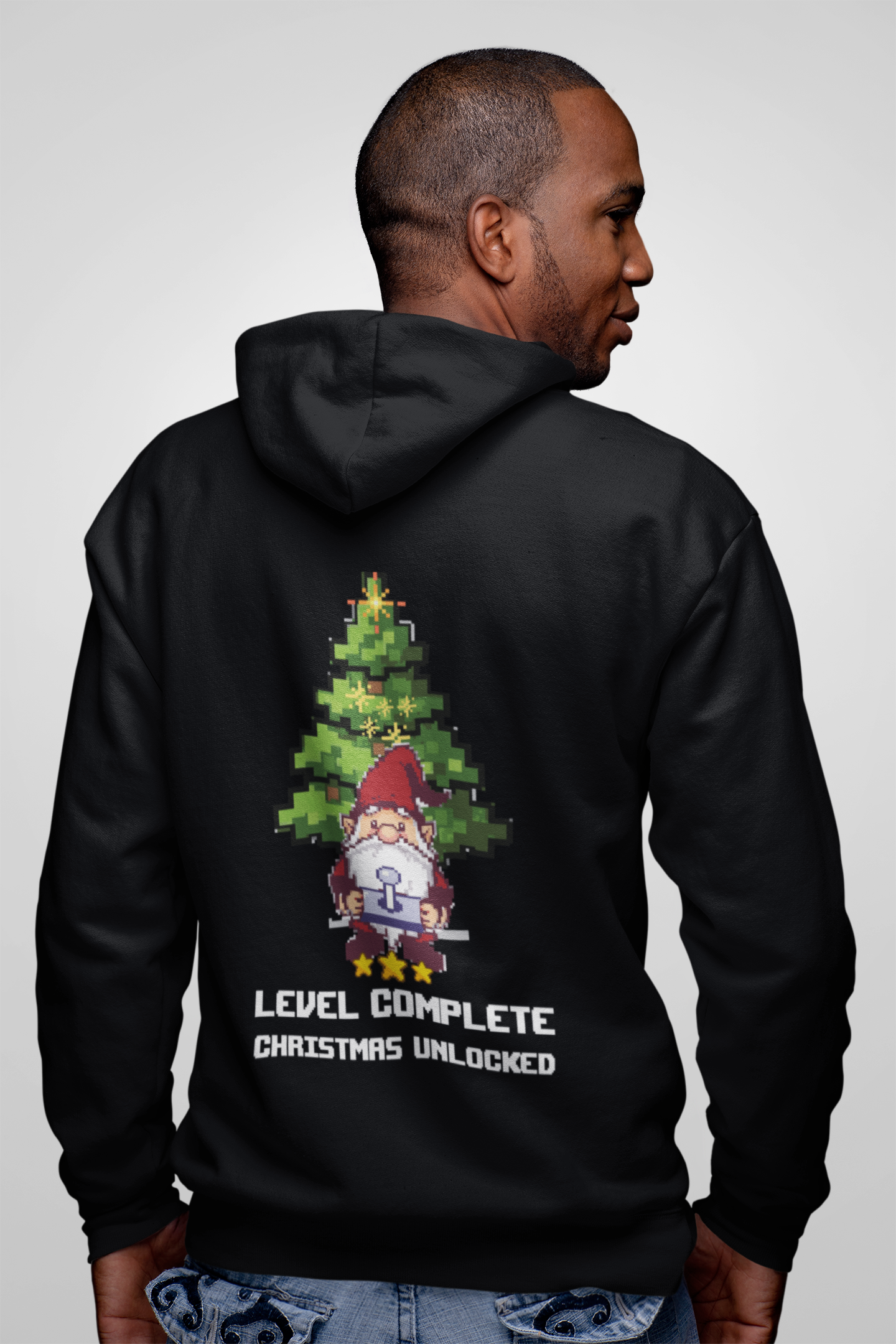 Level Complete Christmas Hoodie – Gamer Christmas Sweater | premium unisex hoodie