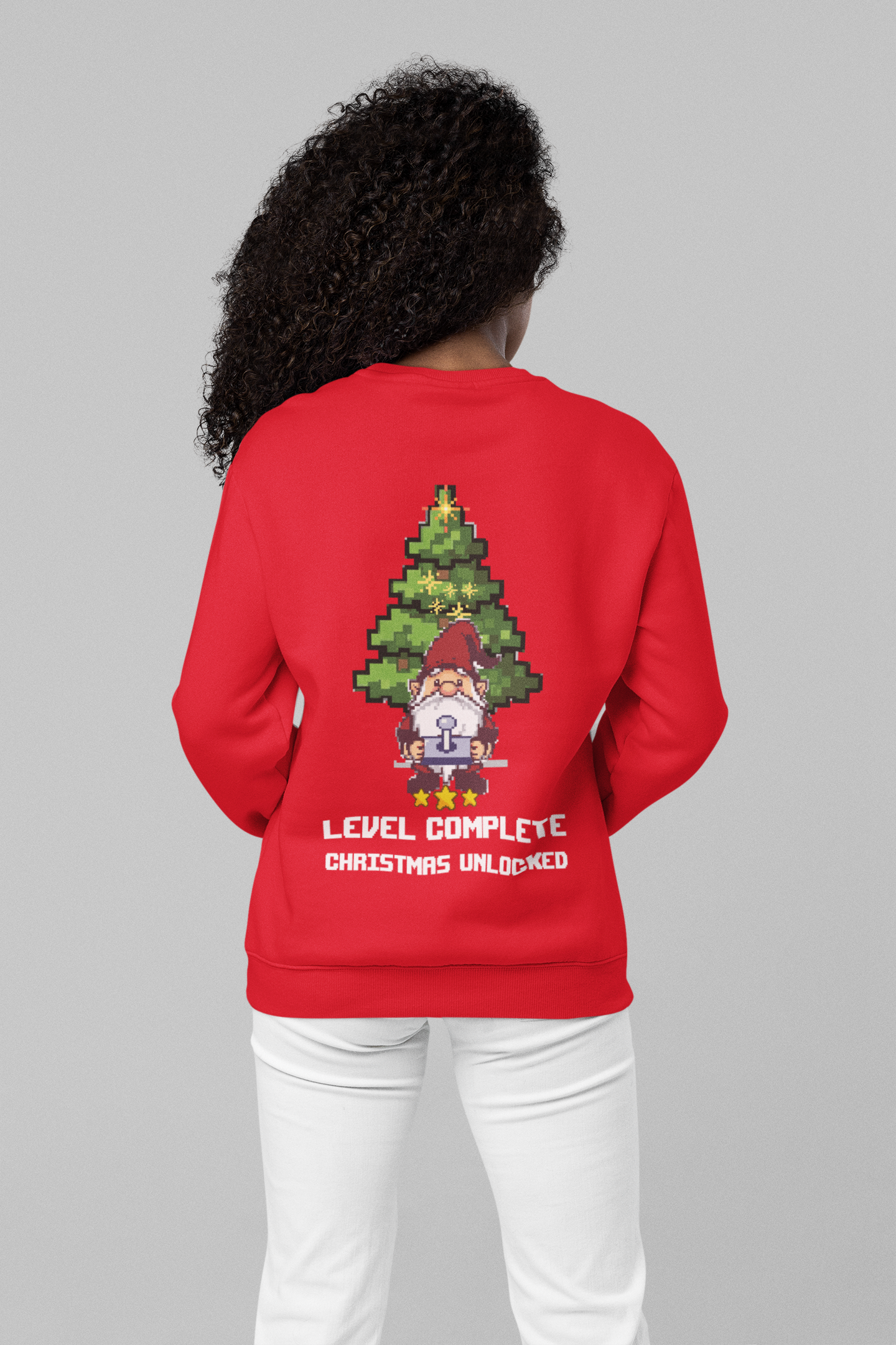 Level Complete Sweatshirt - Gamer Christmas Sweater | premium unisex sweatshirt