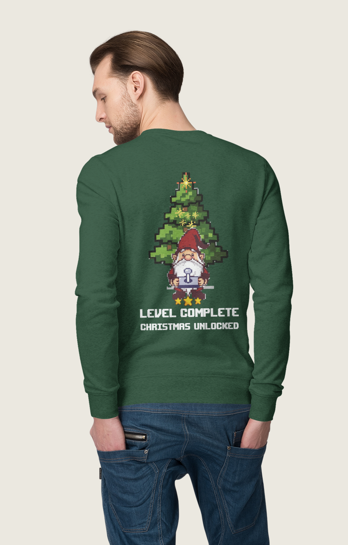 Level Complete Sweatshirt - Gamer Christmas Sweater | premium unisex sweatshirt