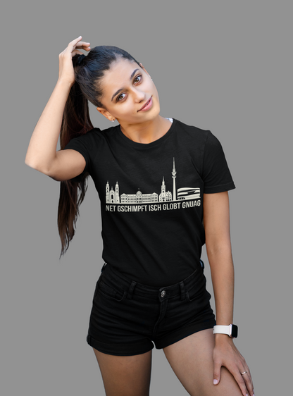 Schwäbische Seele – Das Stuttgart Skyline Bio Damen-Shirt