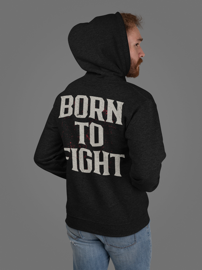 born to fight hoodie – classic boxing statement graphic