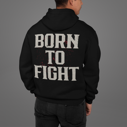 born to fight hoodie – classic boxing statement graphic