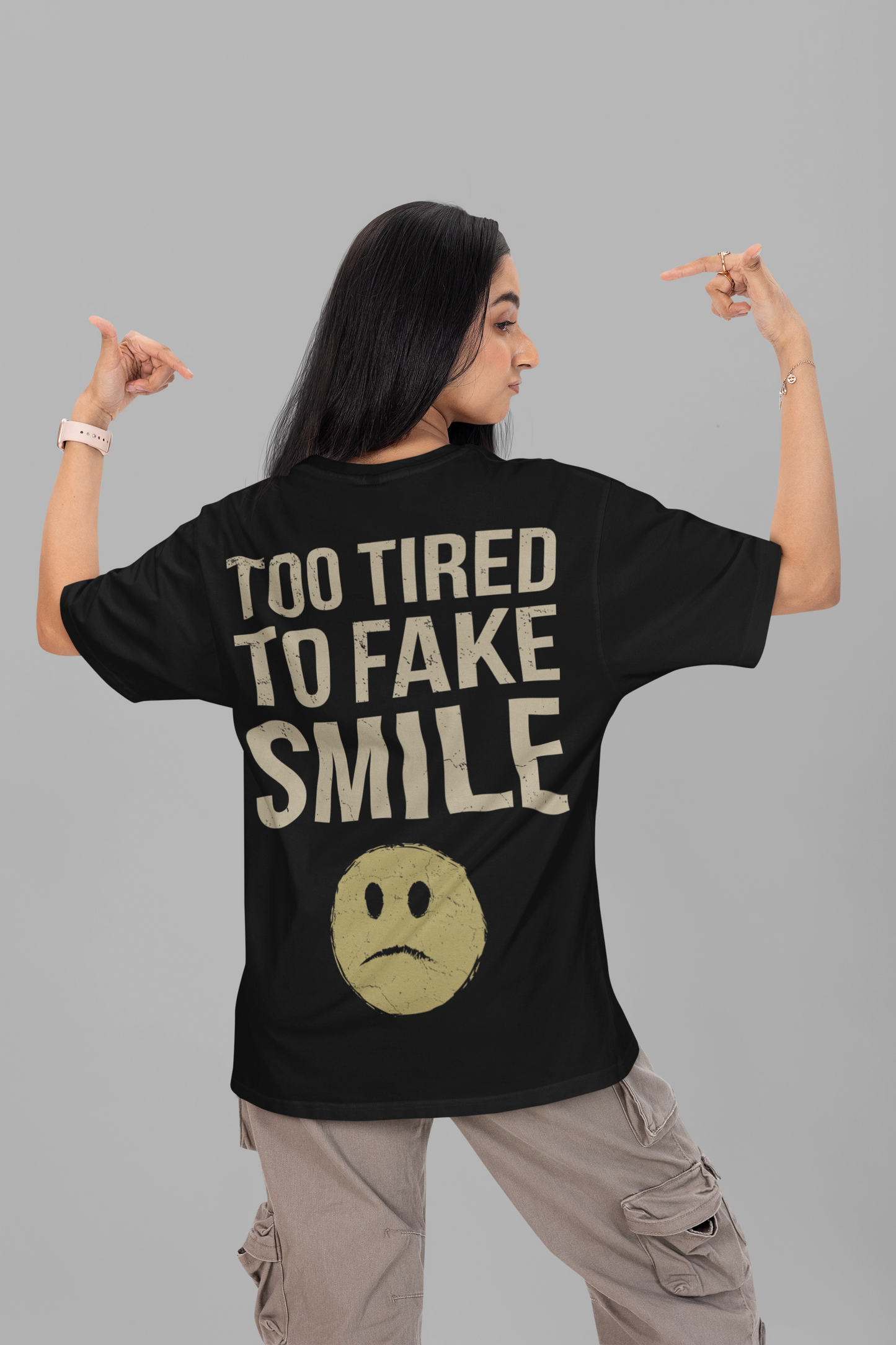TOO TIRED TO FAKE SMILE – T-Shirt