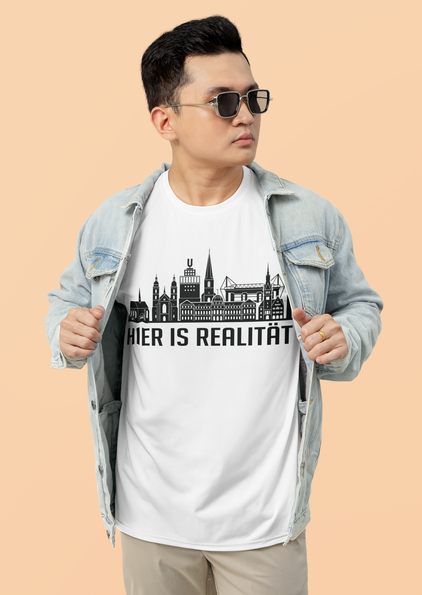 Dortmunder Seele: Das „Hier is Realität“ Skyline Bio-Shirt
